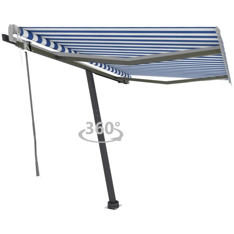 

Toldo de pie automático azul y blanco 300x250 cm - Azul - Youthup