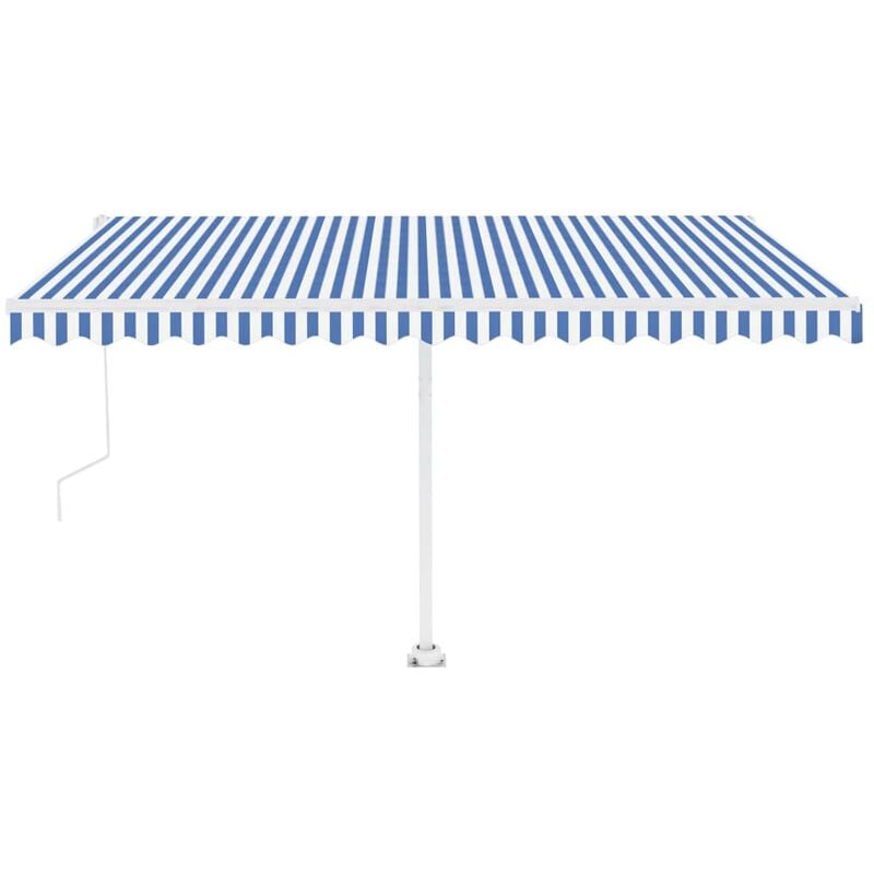 

Toldo de pie automático azul y blanco 450x350 cm - Azul - Youthup