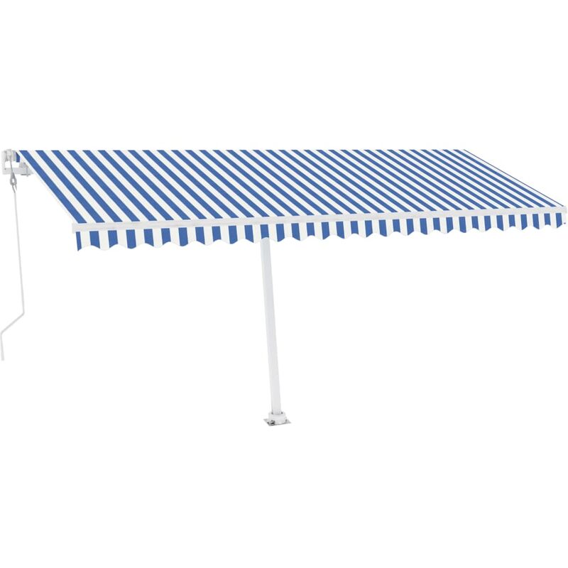 

Toldo de pie automático azul y blanco 500x300 cm - Azul - Youthup