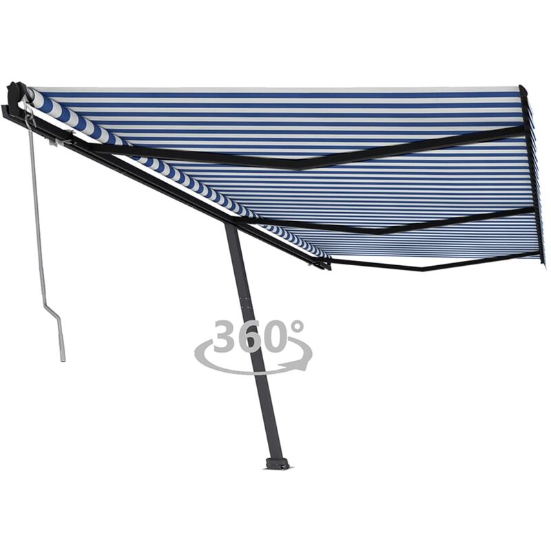 

Toldo de pie automático azul y blanco 600x350 cm - Azul - Youthup