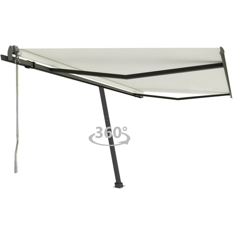 

Toldo de pie automático color crema 400x350 cm - Crema - Youthup