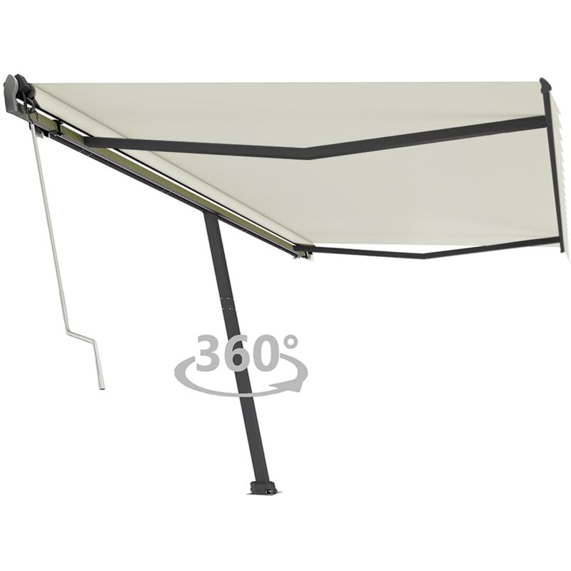 

Toldo de pie automático color crema 500x350 cm - Crema - Youthup