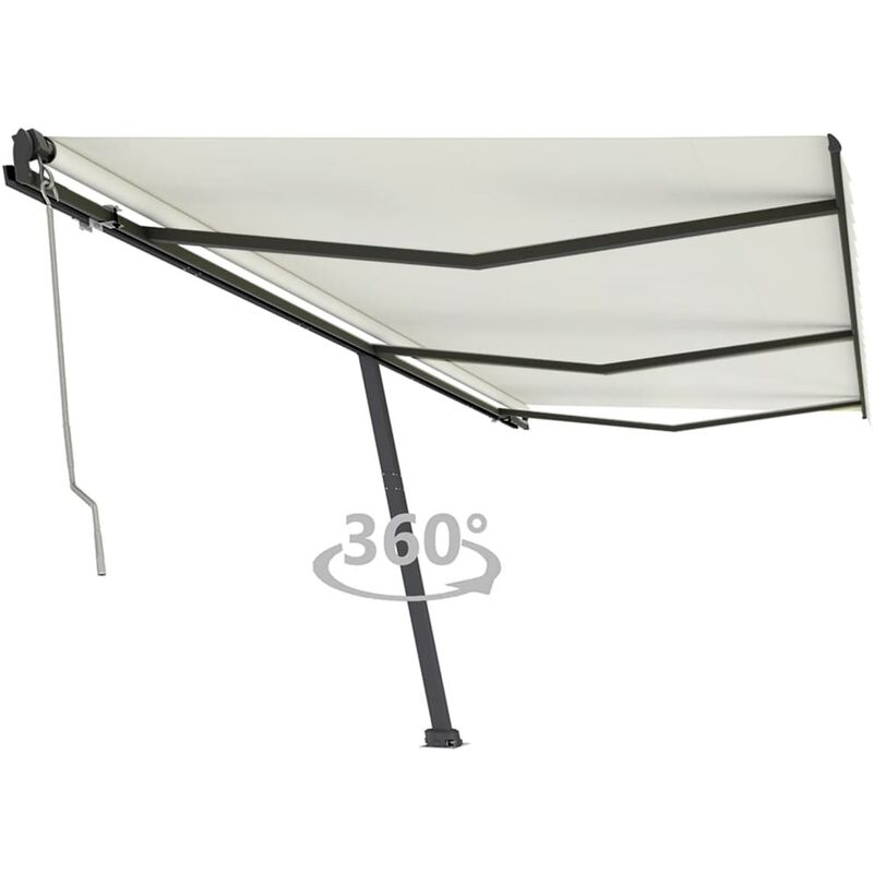 

YOUTHUP Toldo de pie automático color crema 600x350 cm - Crema