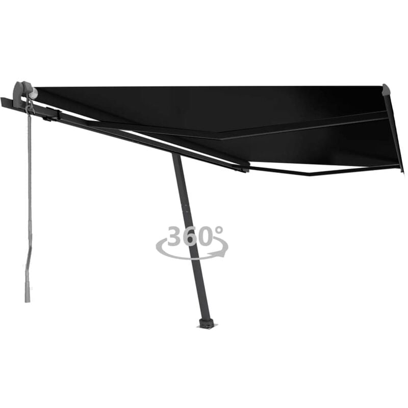 

Toldo de pie automático gris antracita 450x300 cm - Antracita - Youthup