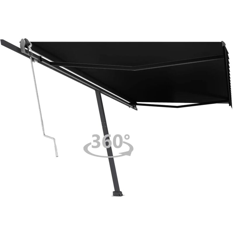 

Toldo de pie automático gris antracita 500x300 cm - Antracita - Youthup