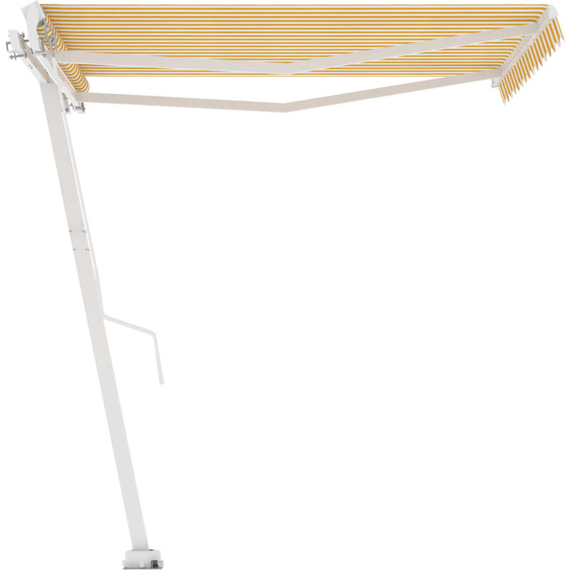 

Toldo de pie manual retráctil amarillo y blanco 350x250 cm - Amarillo - Youthup