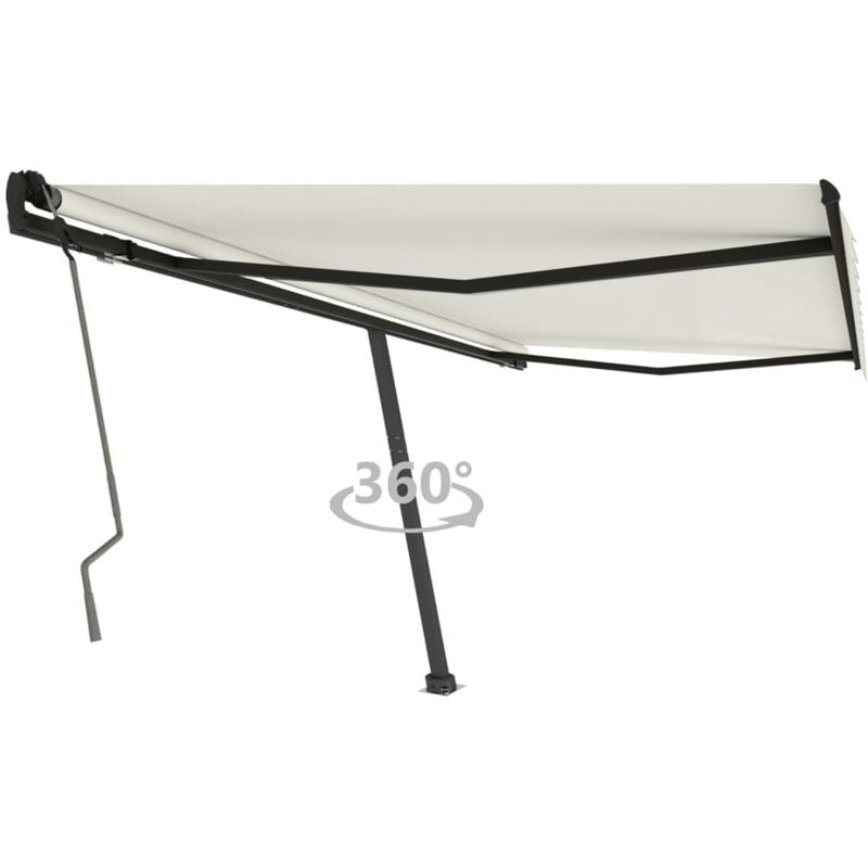

Toldo de pie manual retráctil color crema 450x350 cm - Crema - Youthup