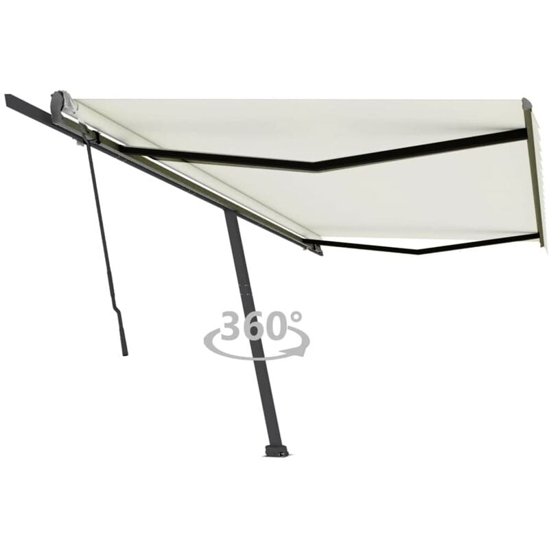 

Toldo de pie manual retráctil color crema 500x350 cm - Crema - Youthup