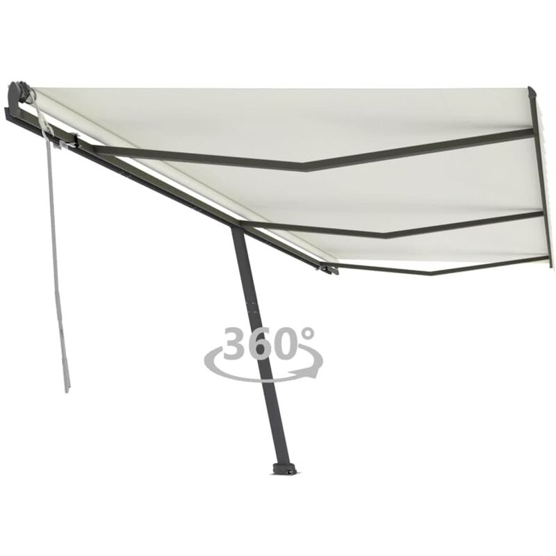 

Toldo de pie manual retráctil color crema 600x300 cm - Crema - Youthup