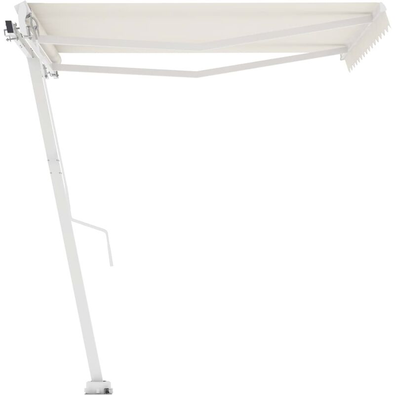 

YOUTHUP Toldo de pie manual retráctil crema 350x250 cm - Crema
