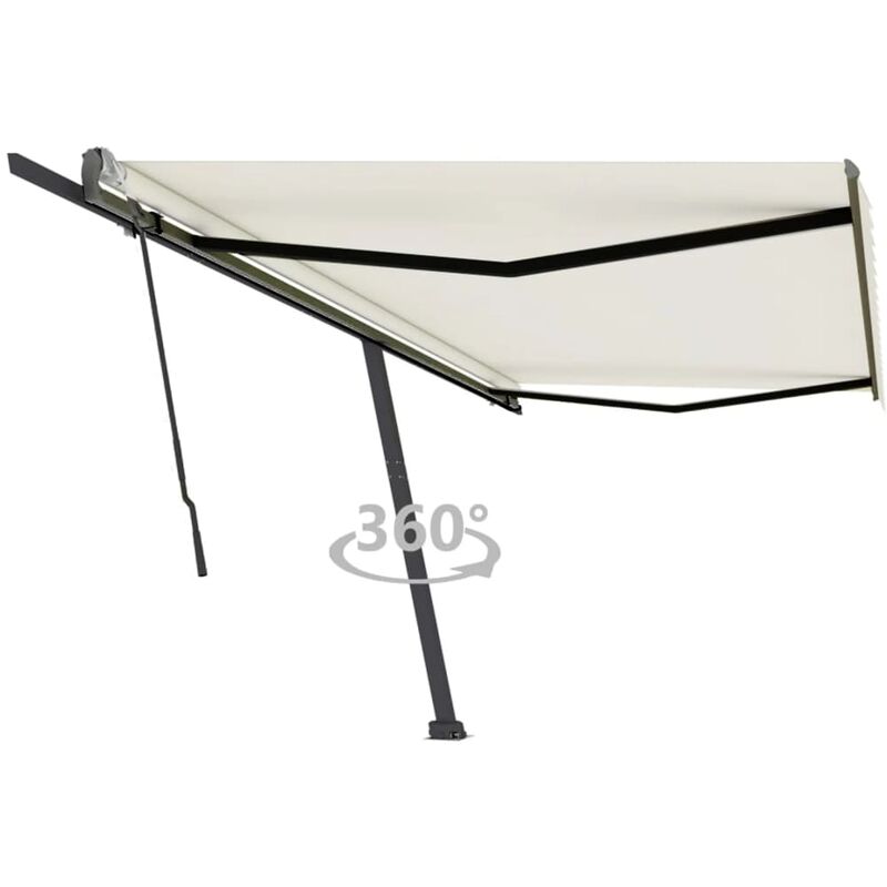 

Toldo de pie manual retráctil crema 500x300 cm - Crema - Youthup