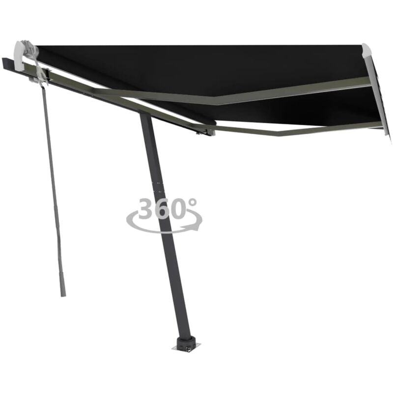 

Toldo de pie manual retráctil gris antracita 300x250 cm - Antracita - Youthup