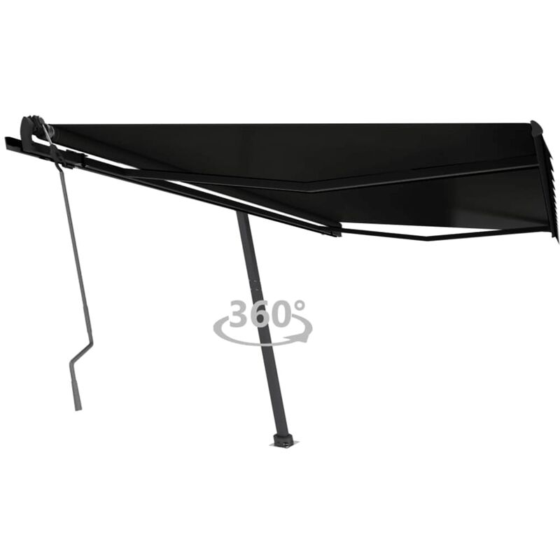 

Toldo de pie manual retráctil gris antracita 400x350 cm - Antracita - Youthup