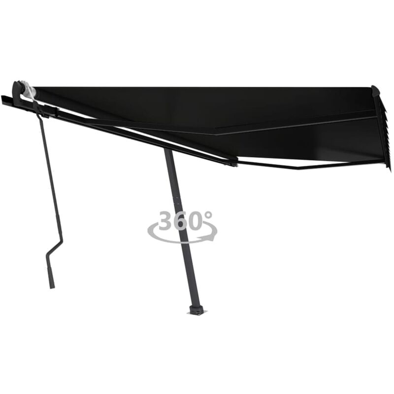 

Toldo de pie manual retráctil gris antracita 450x300 cm - Antracita - Youthup