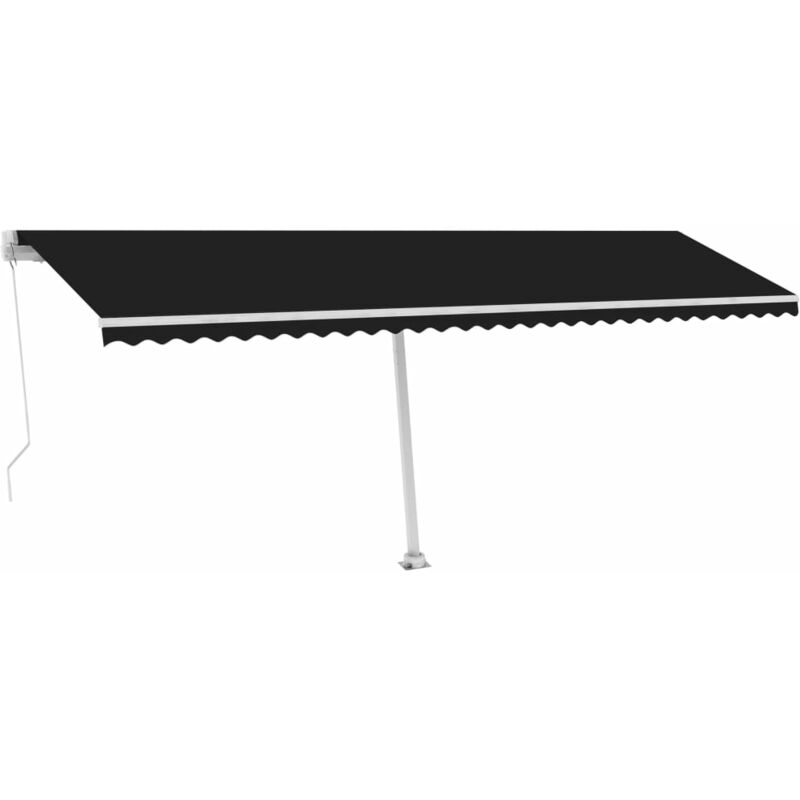 

Toldo de pie manual retráctil gris antracita 600x300 cm - Antracita - Youthup