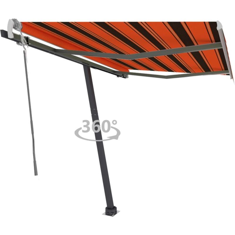 

Toldo de pie manual retráctil naranja y marrón 350x250 cm - Naranja - Youthup