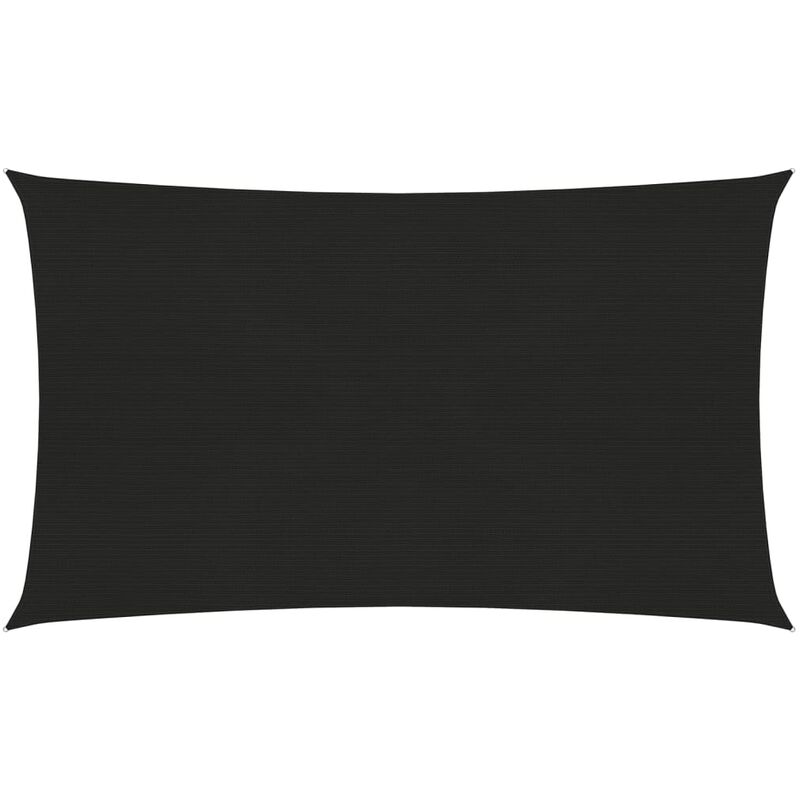 

Toldo de vela negro HDPE 160 g/m² 3x6 m - Negro - Youthup