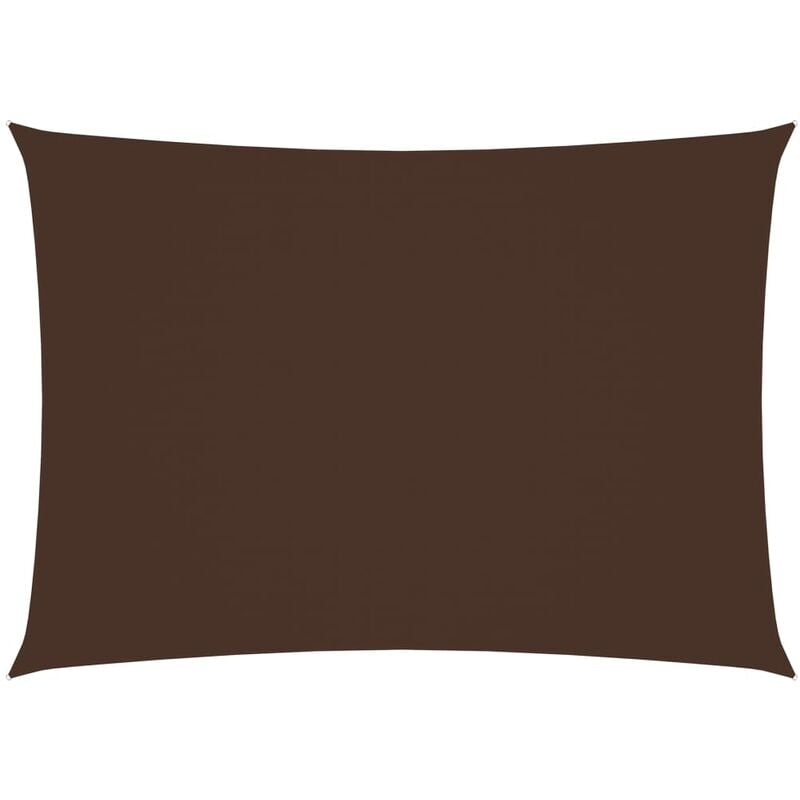 

YOUTHUP Toldo de vela rectangular tela oxford marrón 3,5x5 m - Marrón