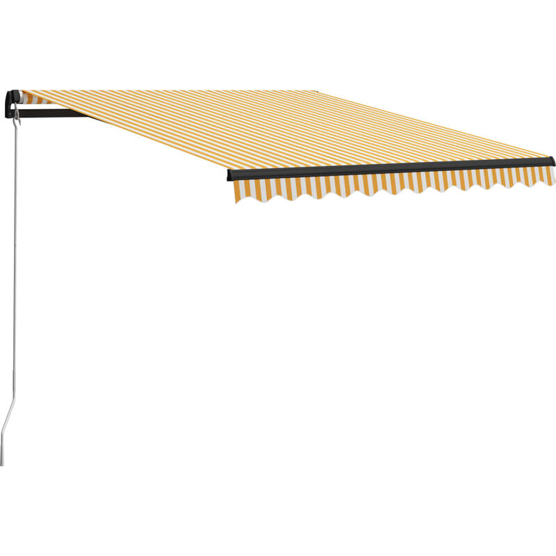 

Toldo manual retráctil amarillo y blanco 300x250 cm - Amarillo - Youthup