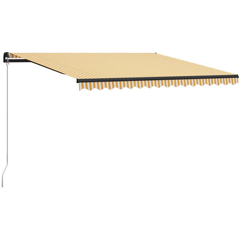 

YOUTHUP Toldo manual retráctil amarillo y blanco 400x300 cm - Amarillo