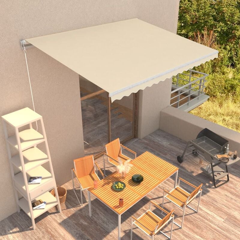 

Toldo manual retráctil color crema 400x300 cm - Crema - Youthup