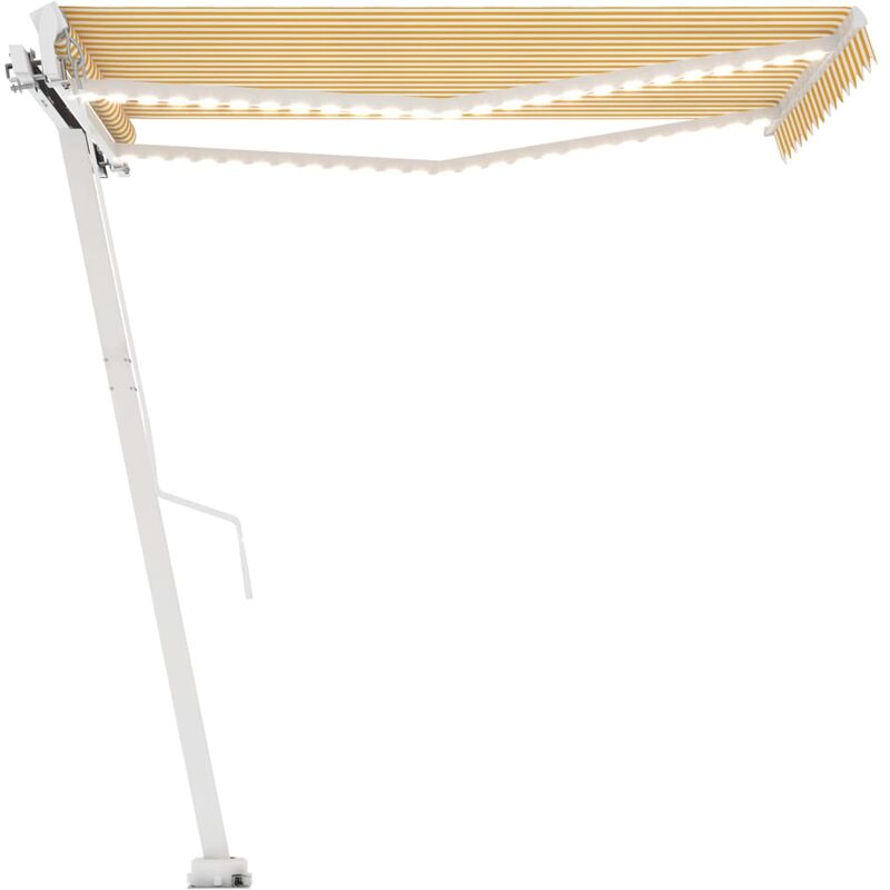 

Toldo manual retráctil con LED amarillo y blanco 350x250 cm - Amarillo - Youthup