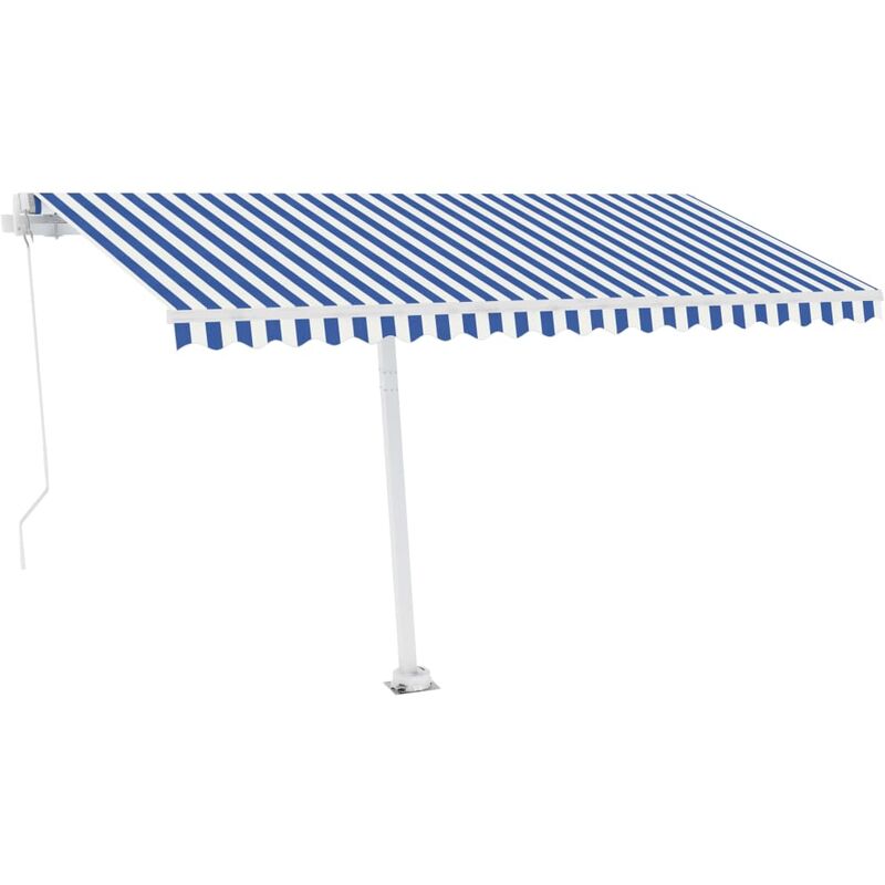 

Toldo manual retráctil con LED azul y blanco 400x300 cm - Azul - Youthup