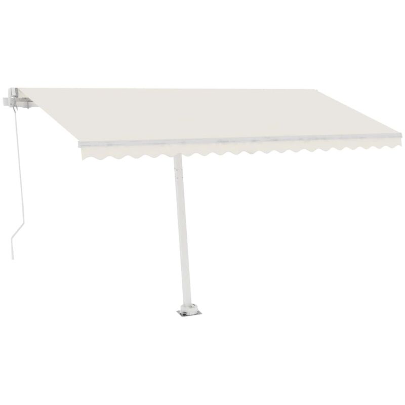 

Toldo manual retráctil con LED color crema 400x300 cm - Crema - Youthup