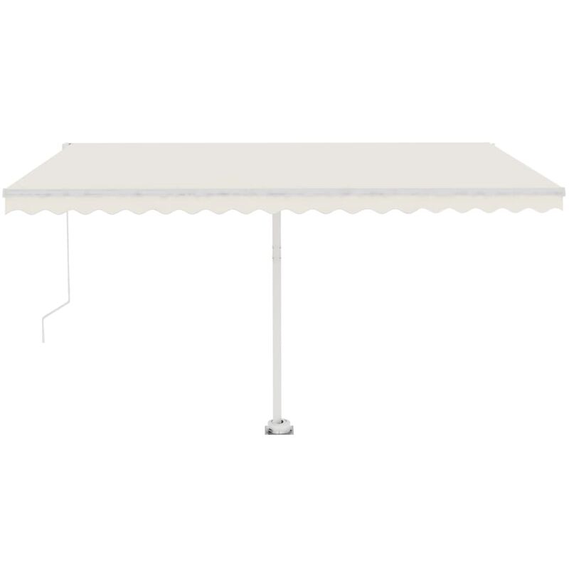 

Toldo manual retráctil con LED color crema 400x350 cm - Crema - Youthup