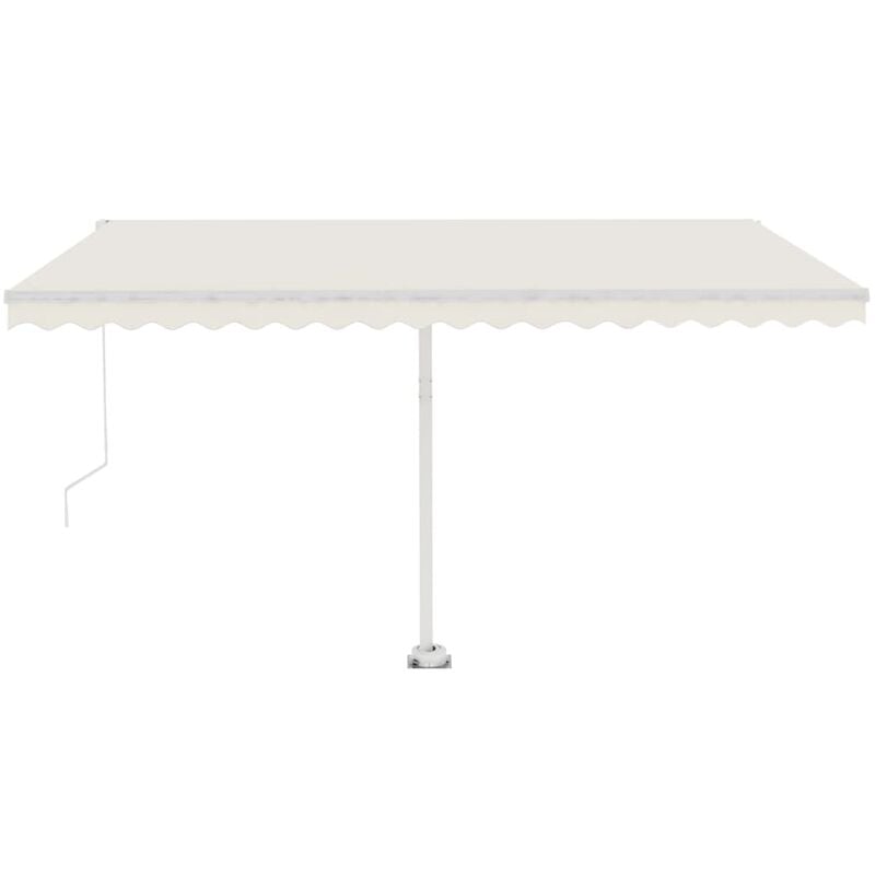 

Toldo manual retráctil con LED crema 450x350 cm - Crema - Youthup