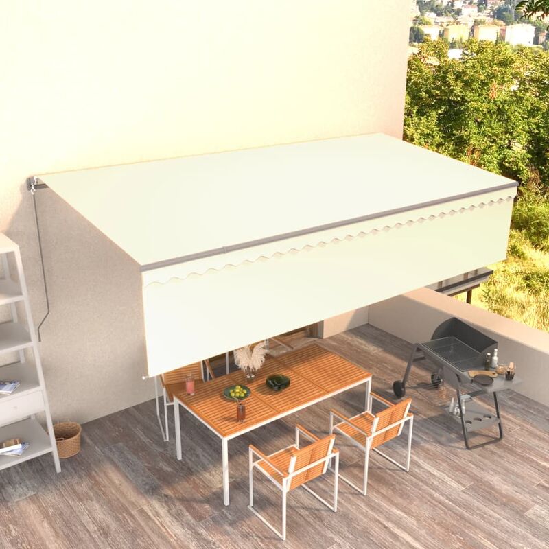 

Toldo manual retráctil con persiana 6x3 m crema - Crema - Youthup