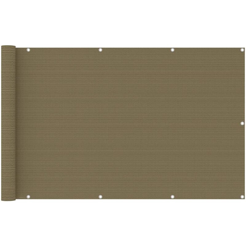 

YOUTHUP Toldo para balcón HDPE gris taupe 120x400 cm - Gris Topo