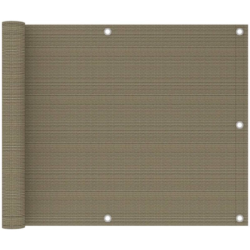 

YOUTHUP Toldo para balcón HDPE gris taupe 75x300 cm - Gris Topo