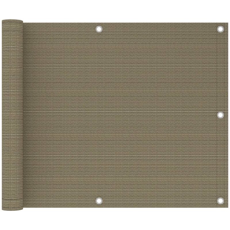 

Toldo para balcón HDPE gris taupe 75x500 cm - Gris Topo - Youthup