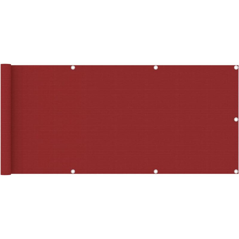 

YOUTHUP Toldo para balcón HDPE rojo 75x400 cm - Rojo