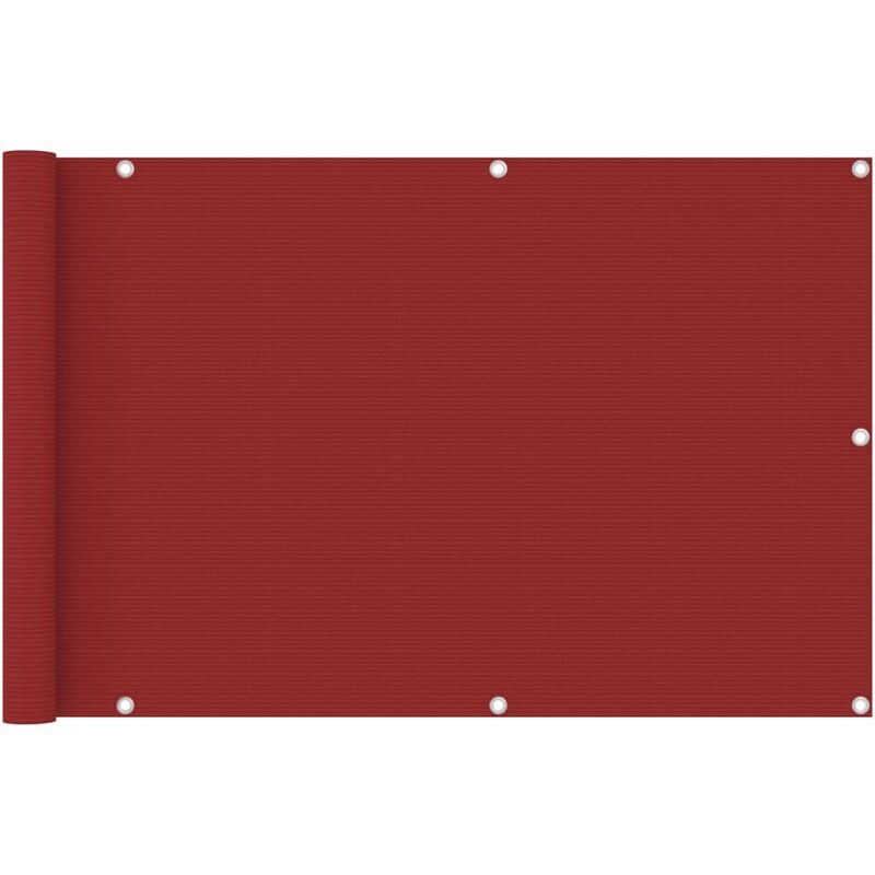 

YOUTHUP Toldo para balcón HDPE rojo 90x400 cm - Rojo
