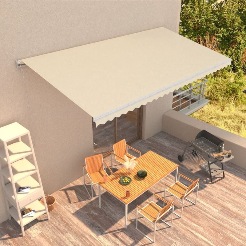 

Toldo retráctil automático color crema 600x300 cm - Crema - Youthup