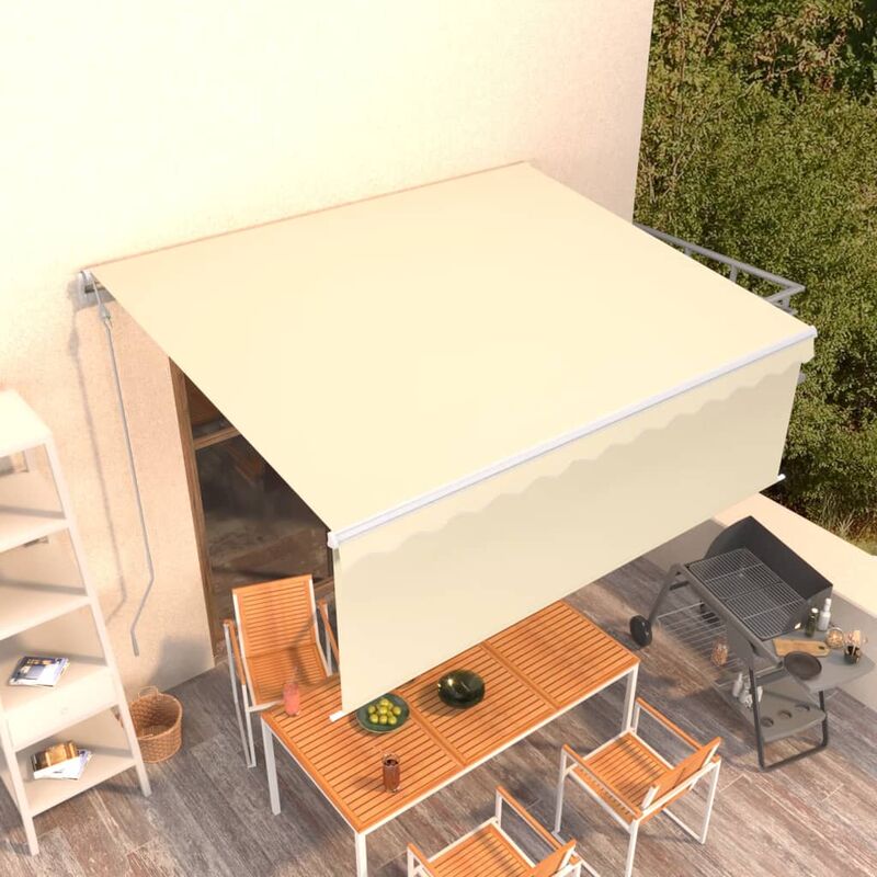 

Toldo retráctil automático con persiana 4,5x3 m color crema - Crema - Youthup