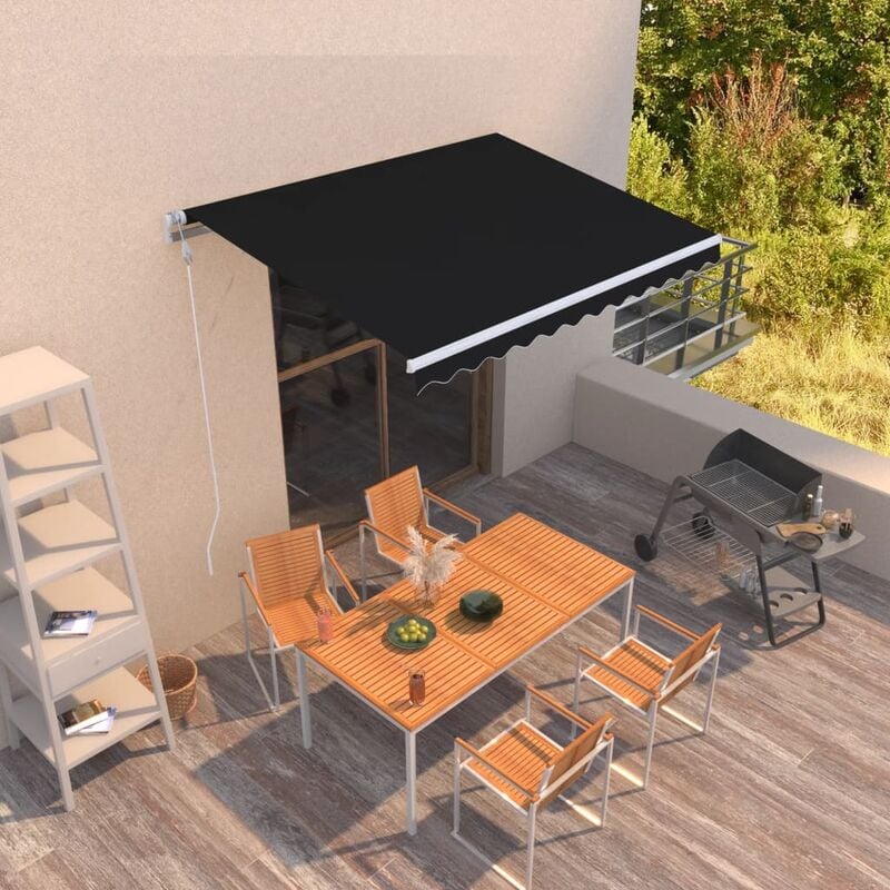 

Toldo retráctil automático gris antracita 300x250 cm - Antracita - Youthup