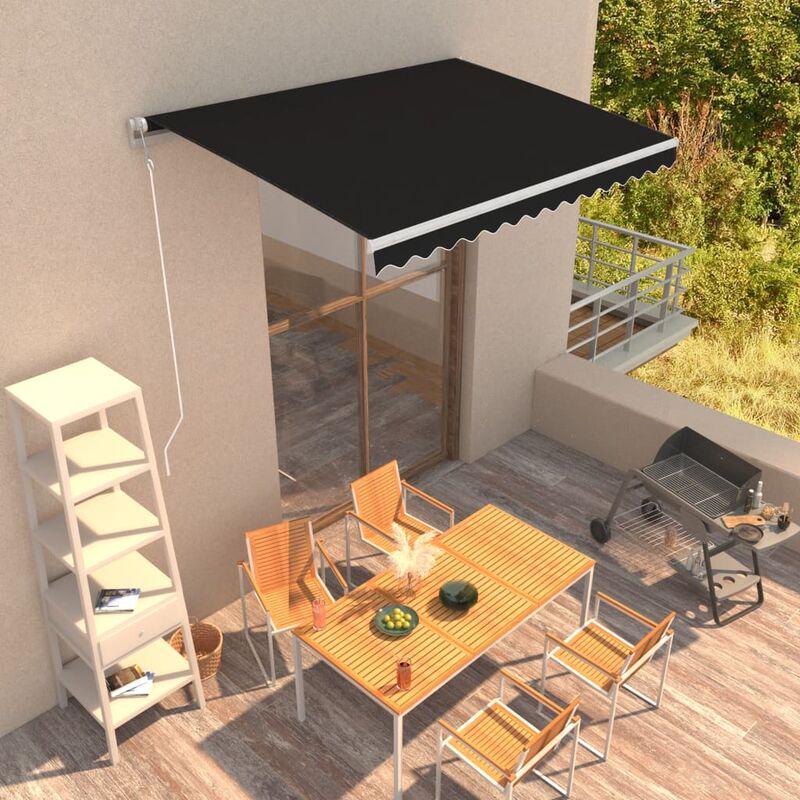 

Toldo retráctil automático gris antracita 350x250 cm - Gris - Youthup