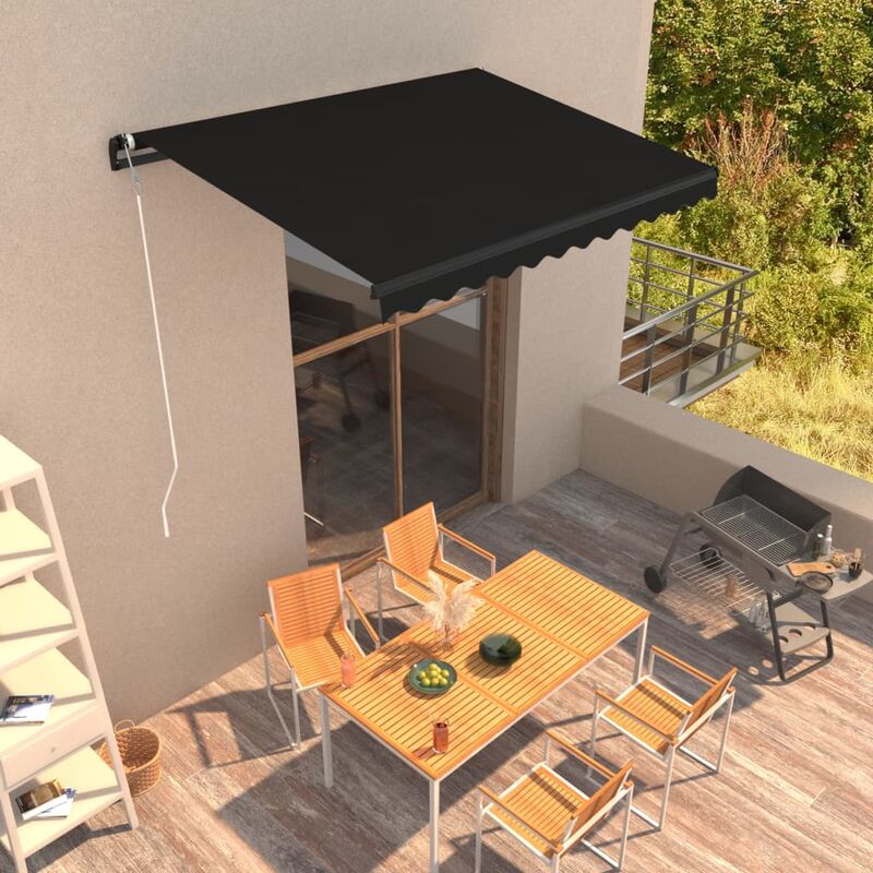 

Toldo retráctil automático gris antracita 350x250 cm - Gris - Youthup