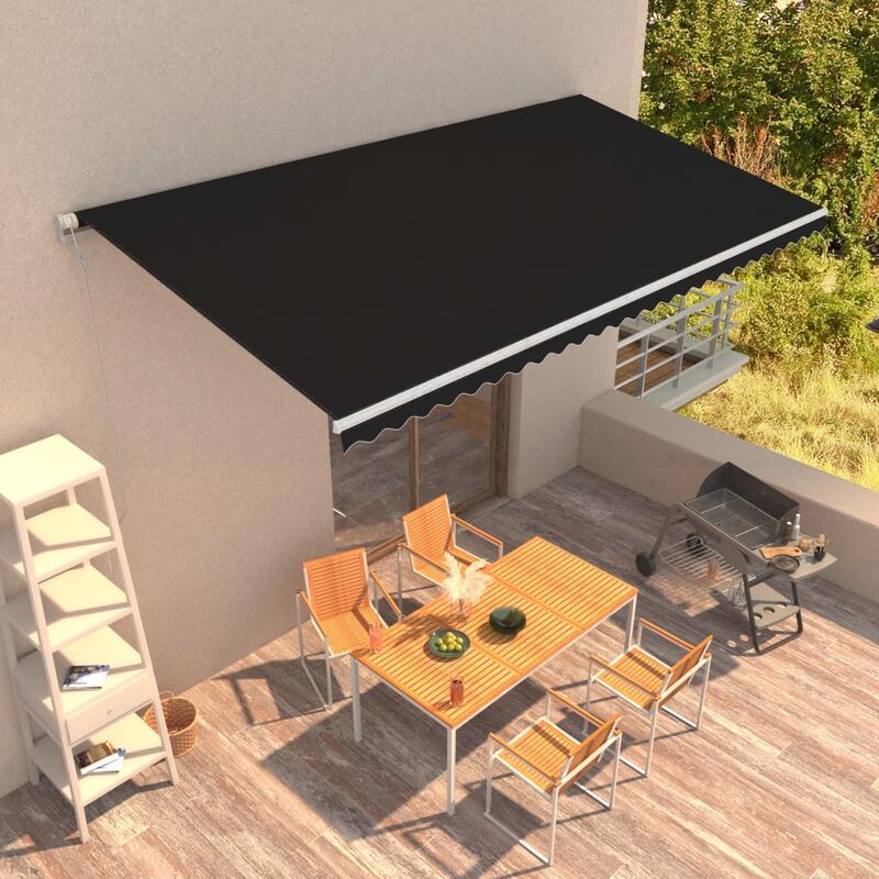 

Toldo retráctil automático gris antracita 600x300 cm - Gris - Youthup
