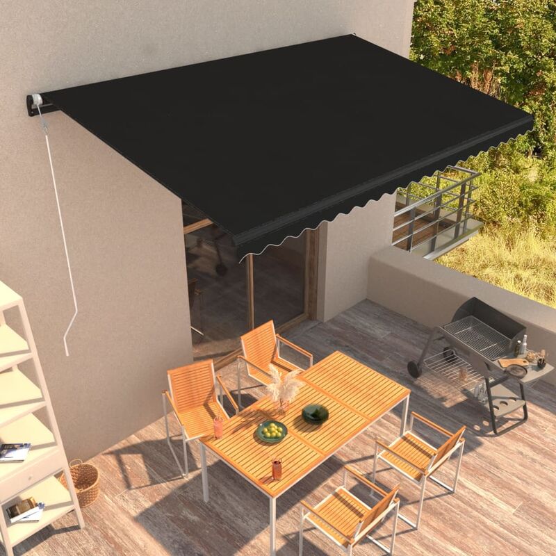 

Toldo retráctil automático gris antracita 600x300 cm - Gris - Youthup