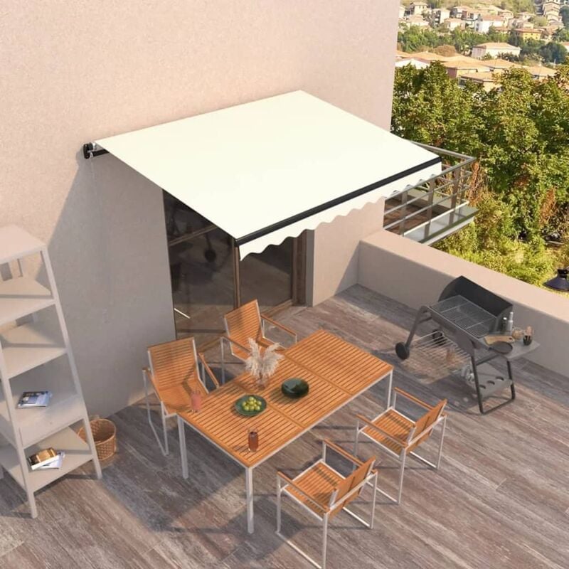 

Toldo retráctil manual color crema 350x250 cm - Crema - Youthup