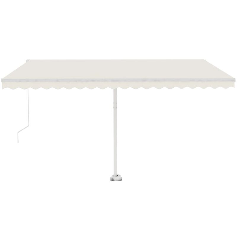 

Toldo retráctil manual con LED crema 450x300 cm - Crema - Youthup