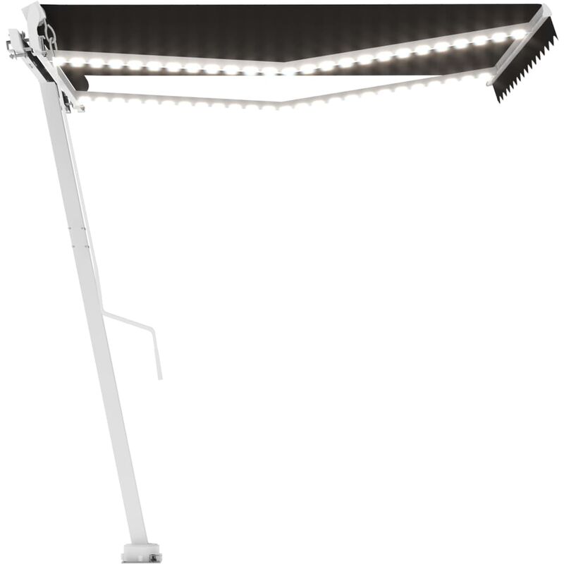 

Toldo retráctil manual con LED gris antracita 350x250 cm - Antracita - Youthup