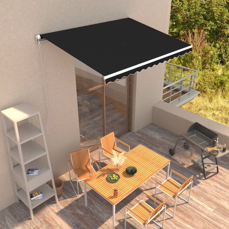 

Toldo retráctil manual gris antracita 350x250 cm - Gris - Youthup
