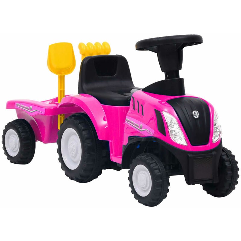 

YOUTHUP Tractor para niños New Holland rosa - Rosa