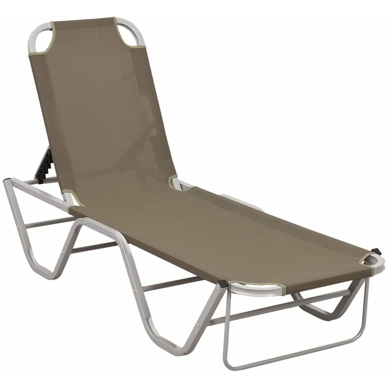 

Tumbona de aluminio y textilene gris taupe - Gris Topo - Youthup