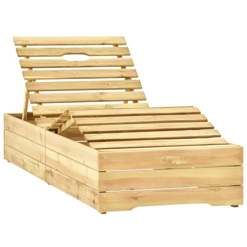 

Tumbona de madera de madera de pino impregnada verde - Youthup